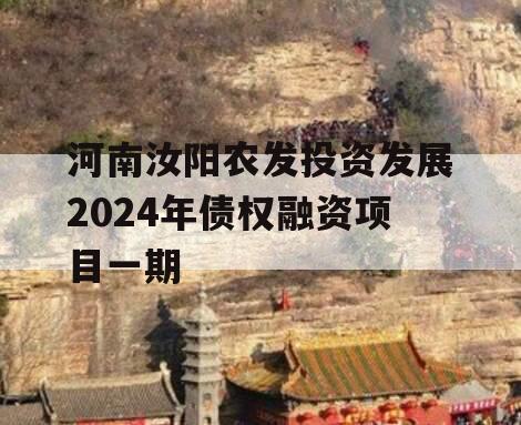 河南汝阳农发投资发展2024年债权融资项目一期