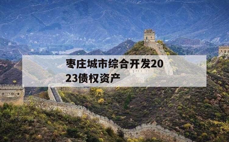 枣庄城市综合开发2023债权资产