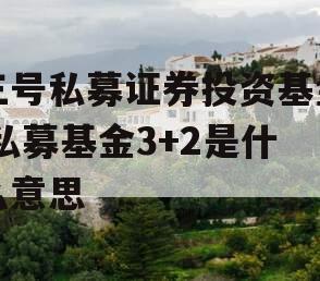 三号私募证券投资基金,私募基金3+2是什么意思
