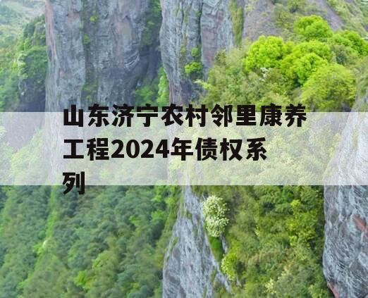 山东济宁农村邻里康养工程2024年债权系列