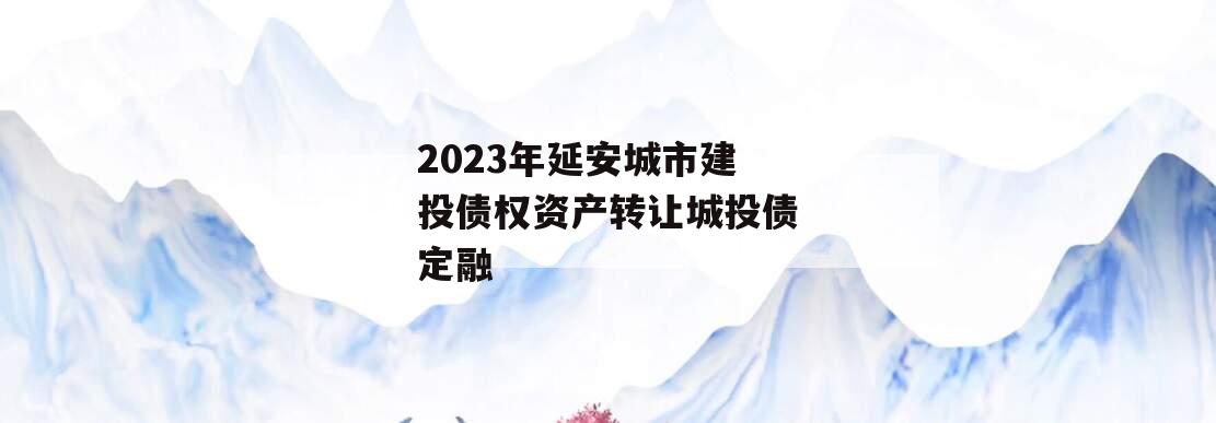 2023年延安城市建投债权资产转让城投债定融