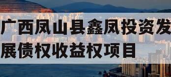 广西凤山县鑫凤投资发展债权收益权项目