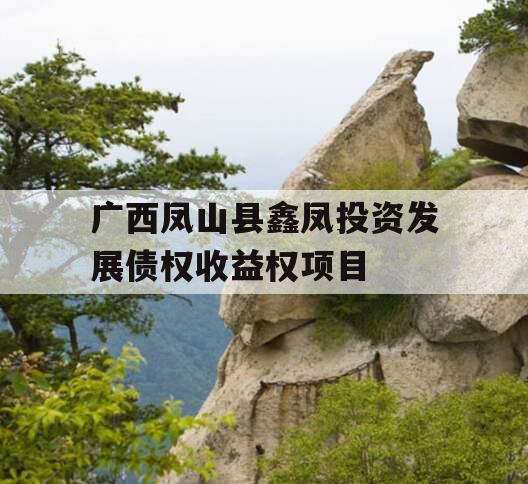 广西凤山县鑫凤投资发展债权收益权项目 广西凤山县鑫凤投资发展债权收益权项目