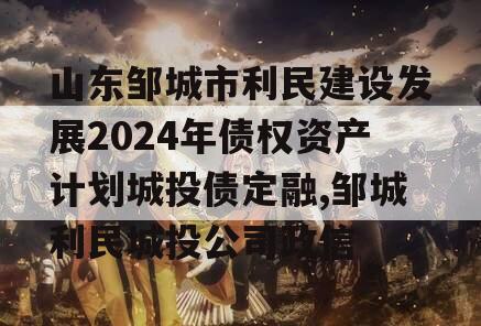 山东邹城市利民建设发展2024年债权资产计划城投债定融,邹城利民城投公司政信