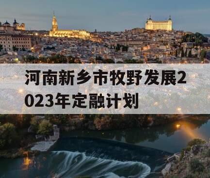 河南新乡市牧野发展2023年定融计划