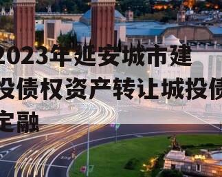 2023年延安城市建投债权资产转让城投债定融