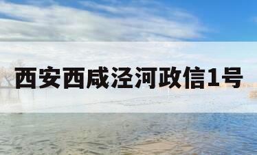 西安西咸泾河政信1号