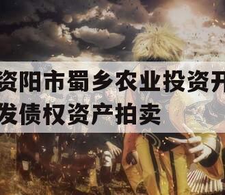 资阳市蜀乡农业投资开发债权资产拍卖 资阳市蜀乡农业投资开发债权资产拍卖