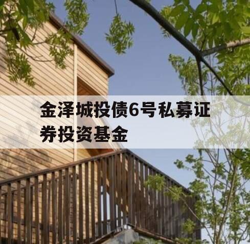 金泽城投债6号私募证券投资基金