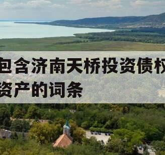 包含济南天桥投资债权资产的词条