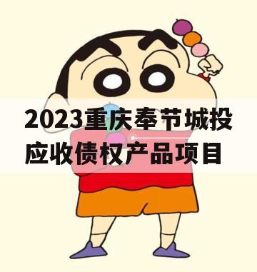 2023重庆奉节城投应收债权产品项目