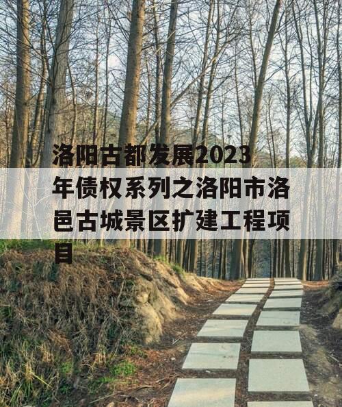 洛阳古都发展2023年债权系列之洛阳市洛邑古城景区扩建工程项目