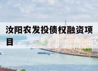 汝阳农发投债权融资项目