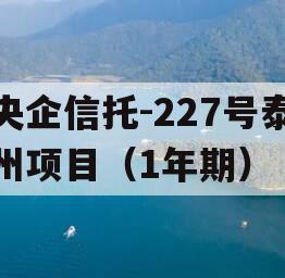 央企信托-227号泰州项目（1年期）