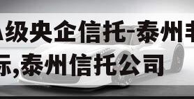 A级央企信托-泰州非标,泰州信托公司