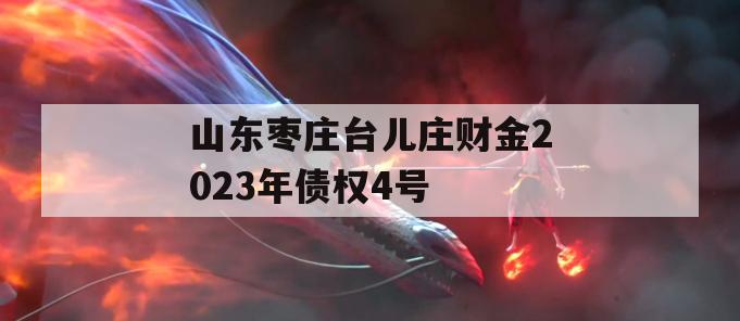 山东枣庄台儿庄财金2023年债权4号