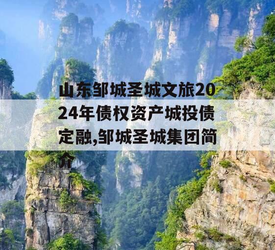 山东邹城圣城文旅2024年债权资产城投债定融,邹城圣城集团简介