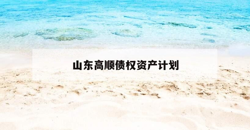 山东高顺债权资产计划