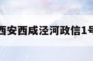 西安西咸泾河政信1号