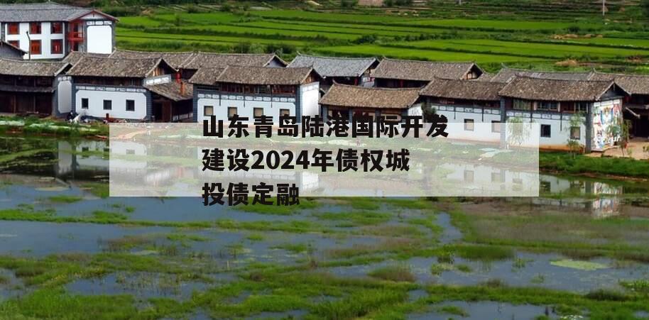 山东青岛陆港国际开发建设2024年债权城投债定融