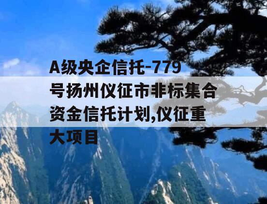 A级央企信托-779号扬州仪征市非标集合资金信托计划,仪征重大项目