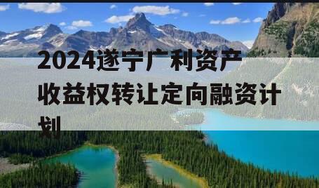 2024遂宁广利资产收益权转让定向融资计划
