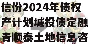 山东高顺基础设施建设政信份2024年债权资产计划城投债定融,高青顺泰土地信息咨询有限公司