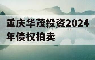 重庆华茂投资2024年债权拍卖