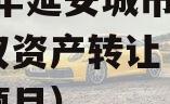 2023年延安城市建投债权资产转让（延安城投项目）