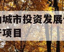 江油城市投资发展债权资产项目