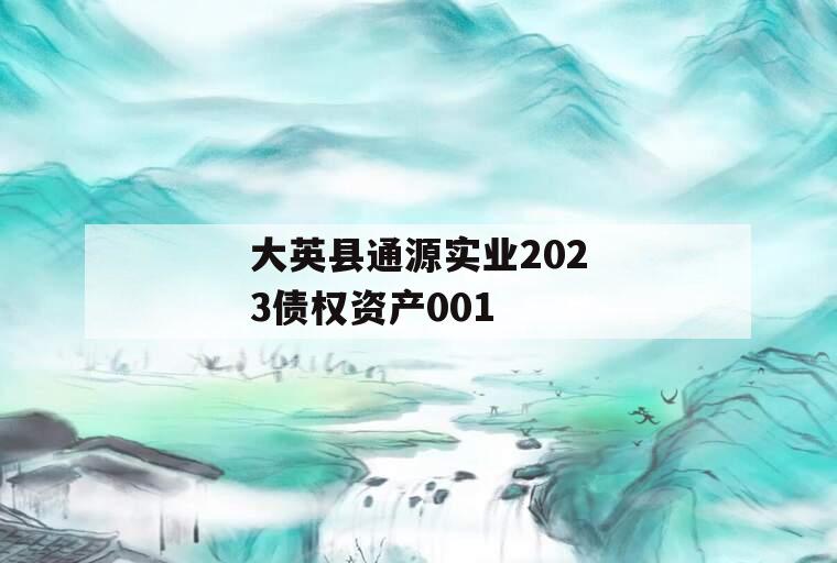 大英县通源实业2023债权资产001