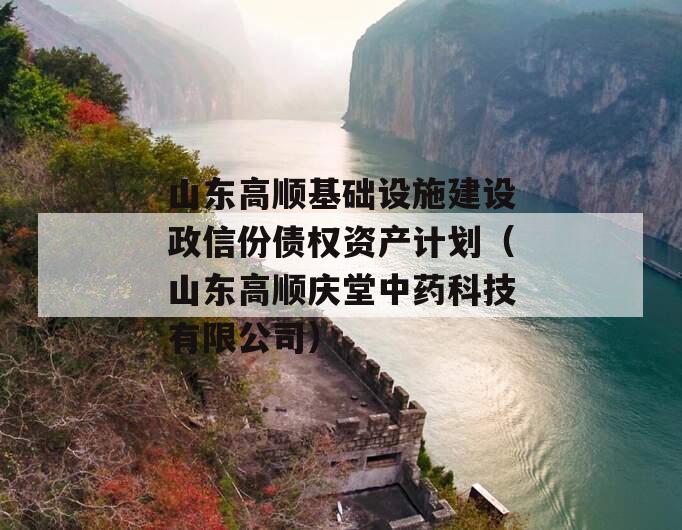 山东高顺基础设施建设政信份债权资产计划（山东高顺庆堂中药科技有限公司）