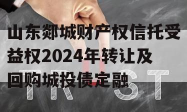 山东郯城财产权信托受益权2024年转让及回购城投债定融