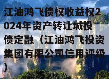 江油鸿飞债权收益权2024年资产转让城投债定融（江油鸿飞投资集团有限公司信用评级）