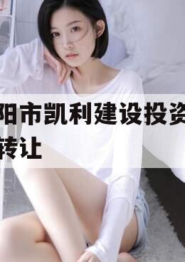 资阳市凯利建设投资债权转让 资阳市凯利建设投资债权转让