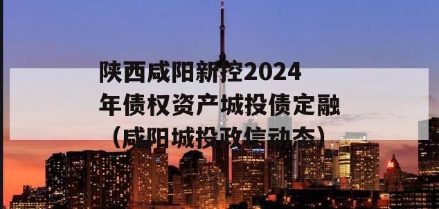 陕西咸阳新控2024年债权资产城投债定融（咸阳城投政信动态）