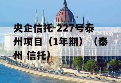 央企信托-227号泰州项目（1年期）（泰州 信托）