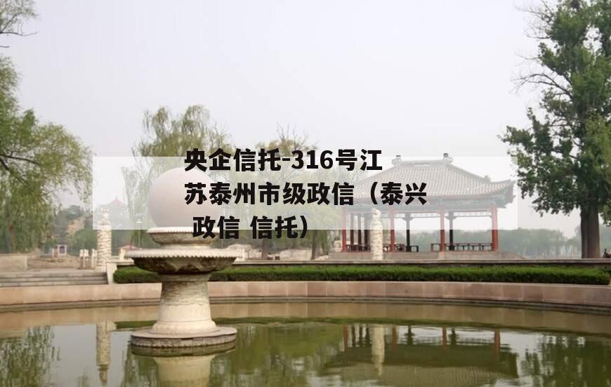 央企信托-316号江苏泰州市级政信（泰兴 政信 信托）