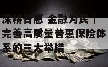 深耕普惠 金融为民｜完善高质量普惠保险体系的三大举措