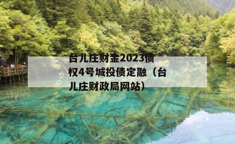 台儿庄财金2023债权4号城投债定融（台儿庄财政局网站）