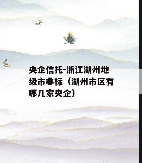央企信托-浙江湖州地级市非标（湖州市区有哪几家央企）