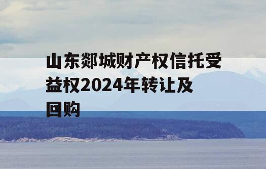 山东郯城财产权信托受益权2024年转让及回购