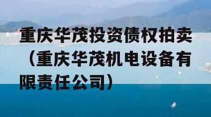 重庆华茂投资债权拍卖（重庆华茂机电设备有限责任公司）