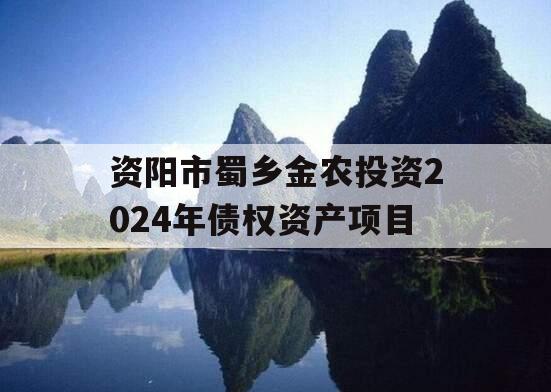 资阳市蜀乡金农投资2024年债权资产项目