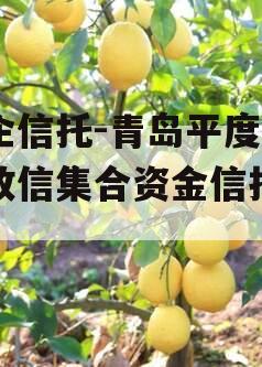 央企信托-青岛平度非标政信集合资金信托计划