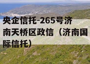 央企信托-265号济南天桥区政信（济南国际信托）