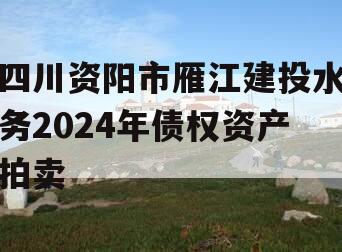 四川资阳市雁江建投水务2024年债权资产拍卖