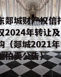 山东郯城财产权信托受益权2024年转让及回购（郯城2021年土地拍卖公告）