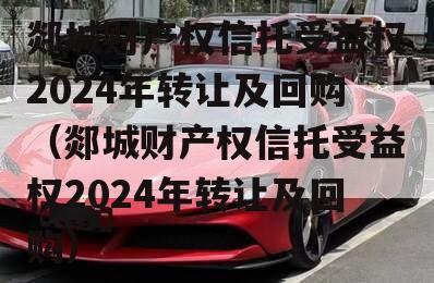 郯城财产权信托受益权2024年转让及回购（郯城财产权信托受益权2024年转让及回购）