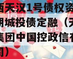 陕西天汉1号债权资产-2期城投债定融（天汉集团中国控政信有限公司）